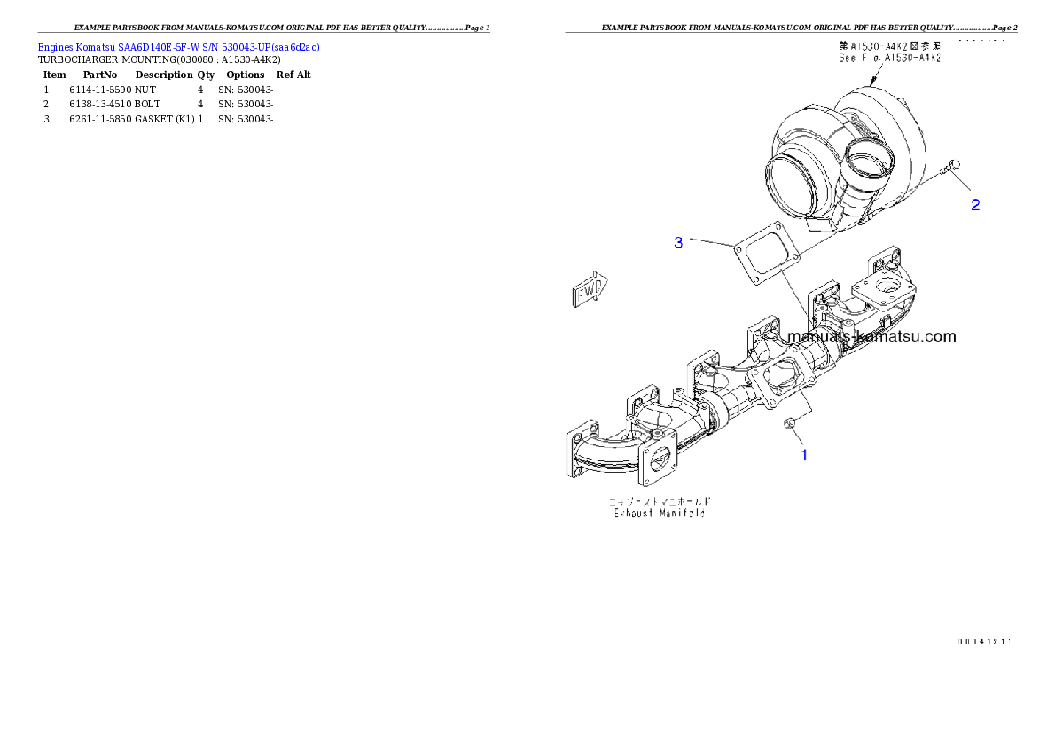 Protected: SAA6D140E-5F-W S/N 530043-UP Partsbook