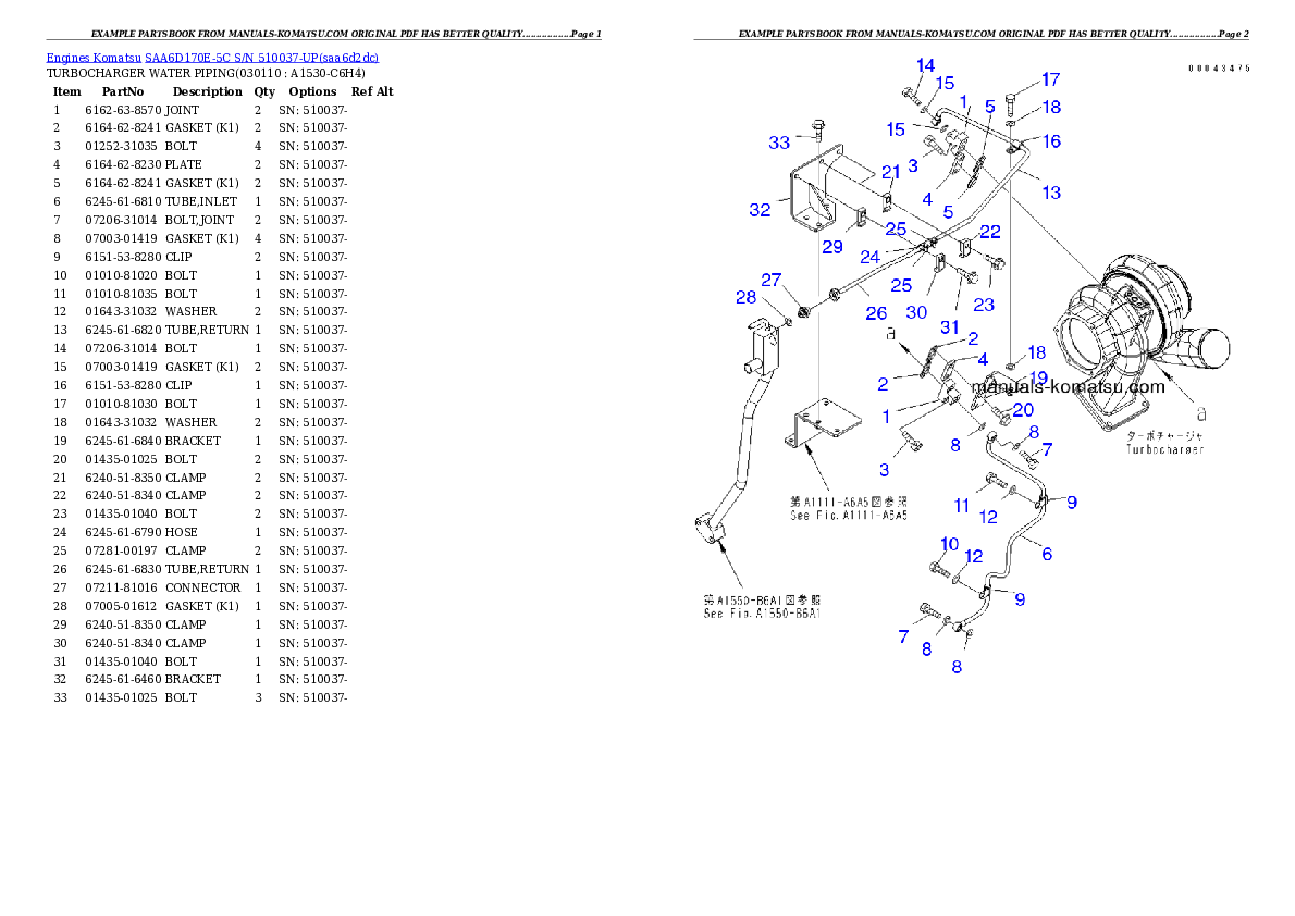 Protected: SAA6D170E-5C S/N 510037-UP Partsbook