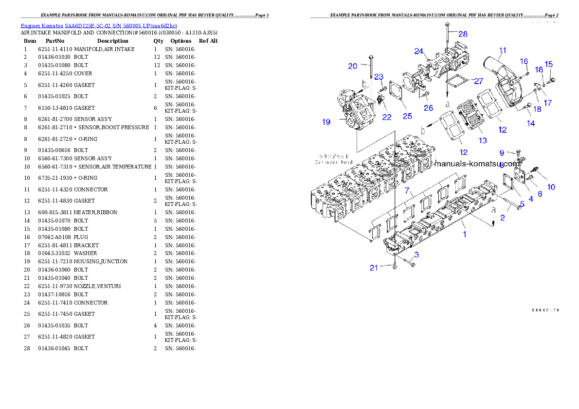 Protected: SAA6D125E-5C-02 S/N 560001-UP Partsbook