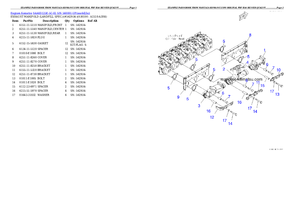 Protected: SAA6D125E-5C-02 S/N 560001-UP Partsbook