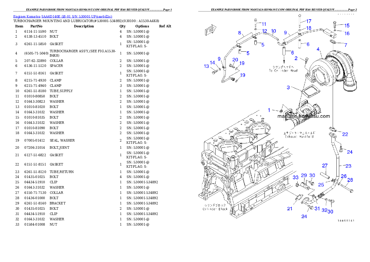 Protected: SAA6D140E-5B-01 S/N 530001-UP Partsbook