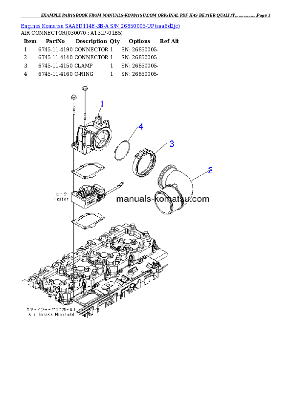 Protected: SAA6D114E-3B-A S/N 26850005-UP Partsbook