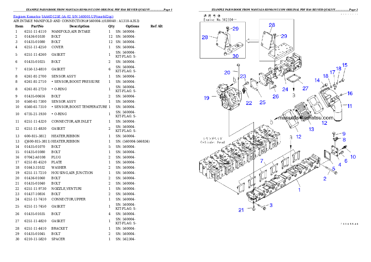 Protected: SAA6D125E-5A-02 S/N 560001-UP Partsbook