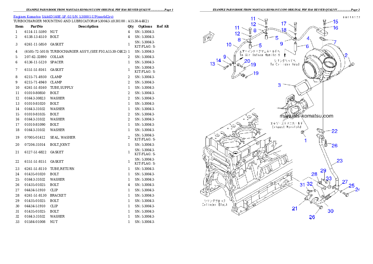 Protected: SAA6D140E-5F-03 S/N 530001-UP Partsbook