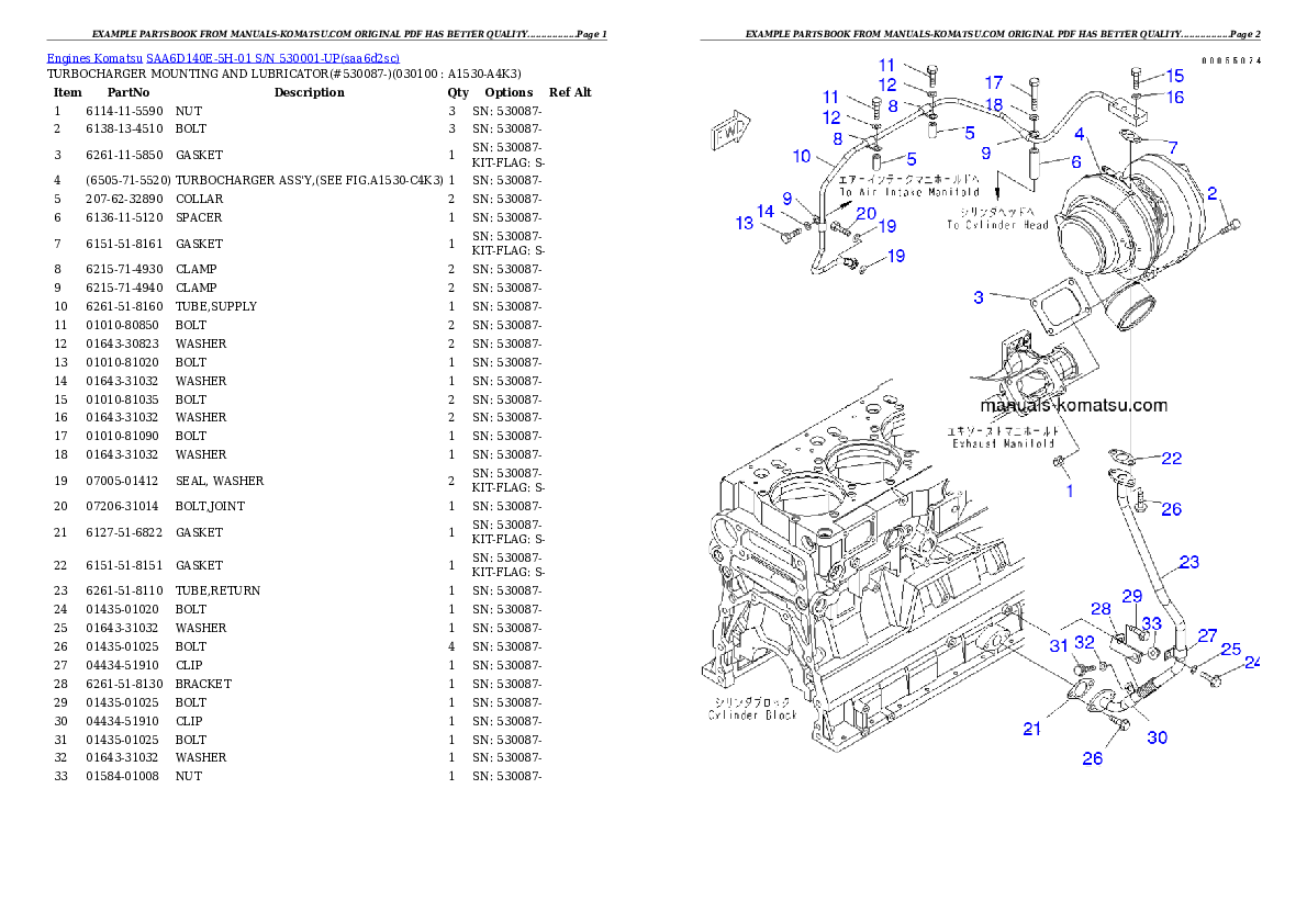 Protected: SAA6D140E-5H-01 S/N 530001-UP Partsbook