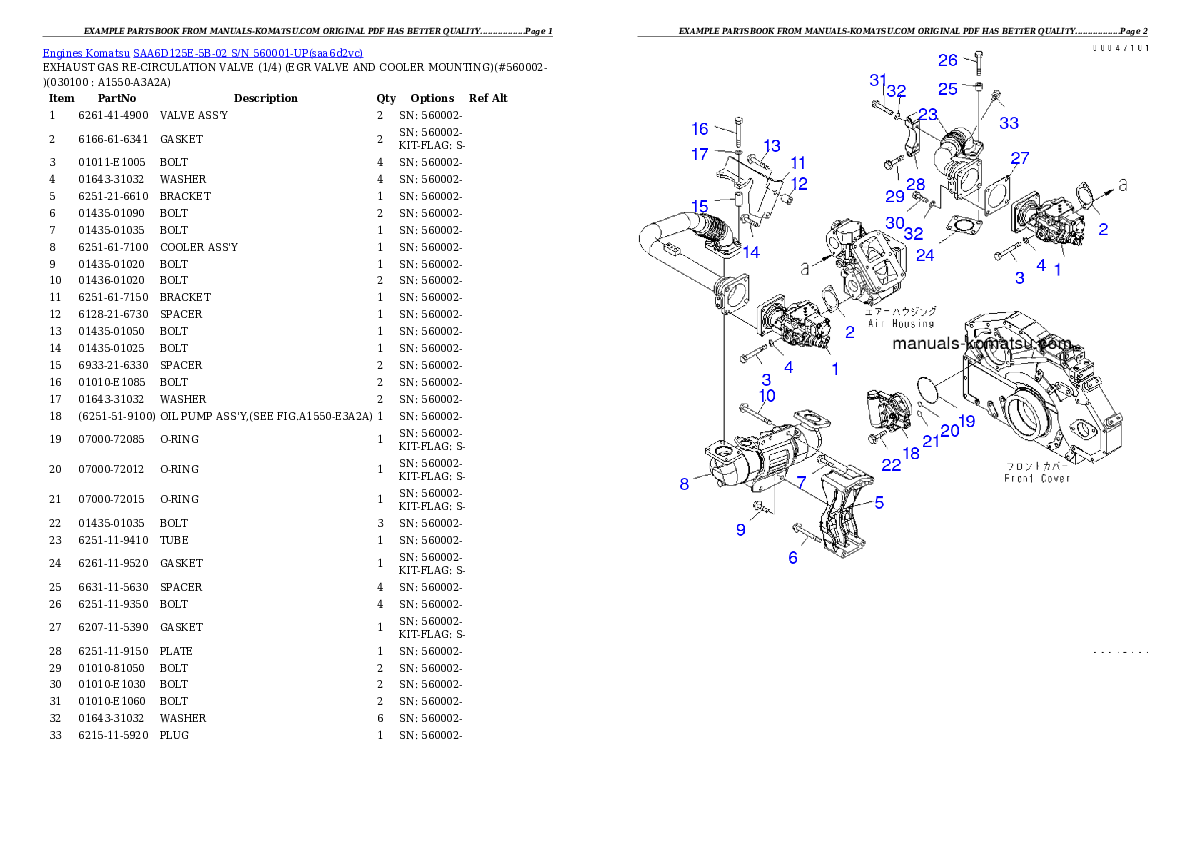 Protected: SAA6D125E-5B-02 S/N 560001-UP Partsbook