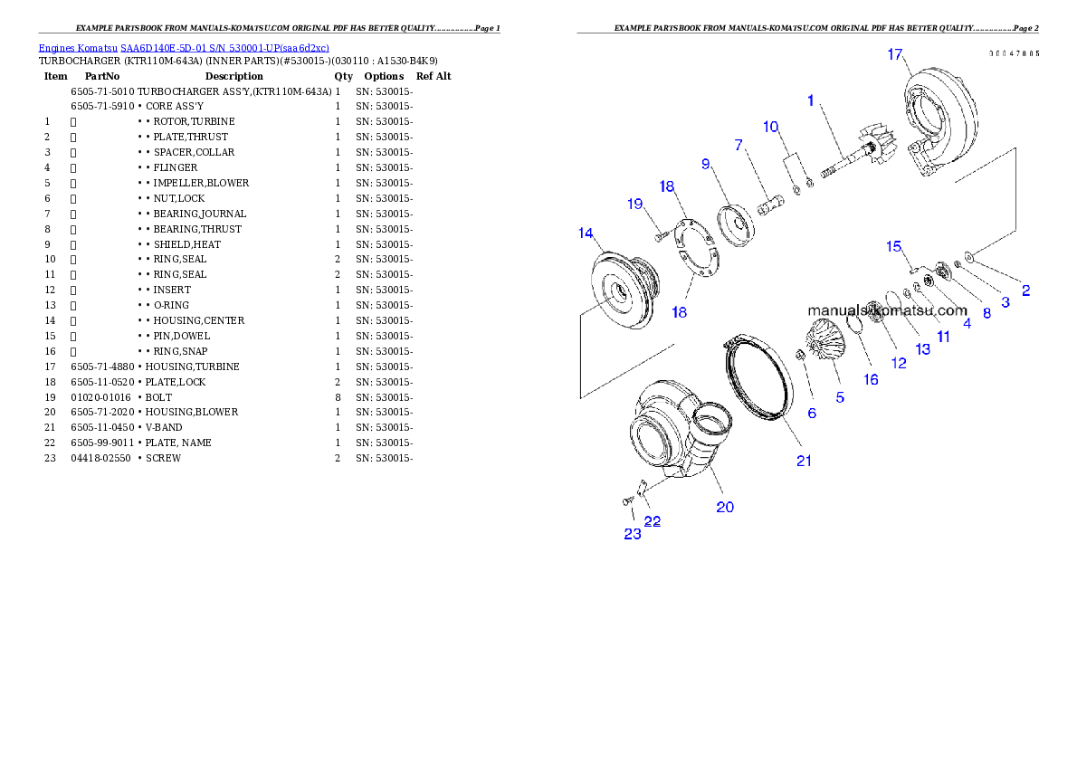 Protected: SAA6D140E-5D-01 S/N 530001-UP Partsbook