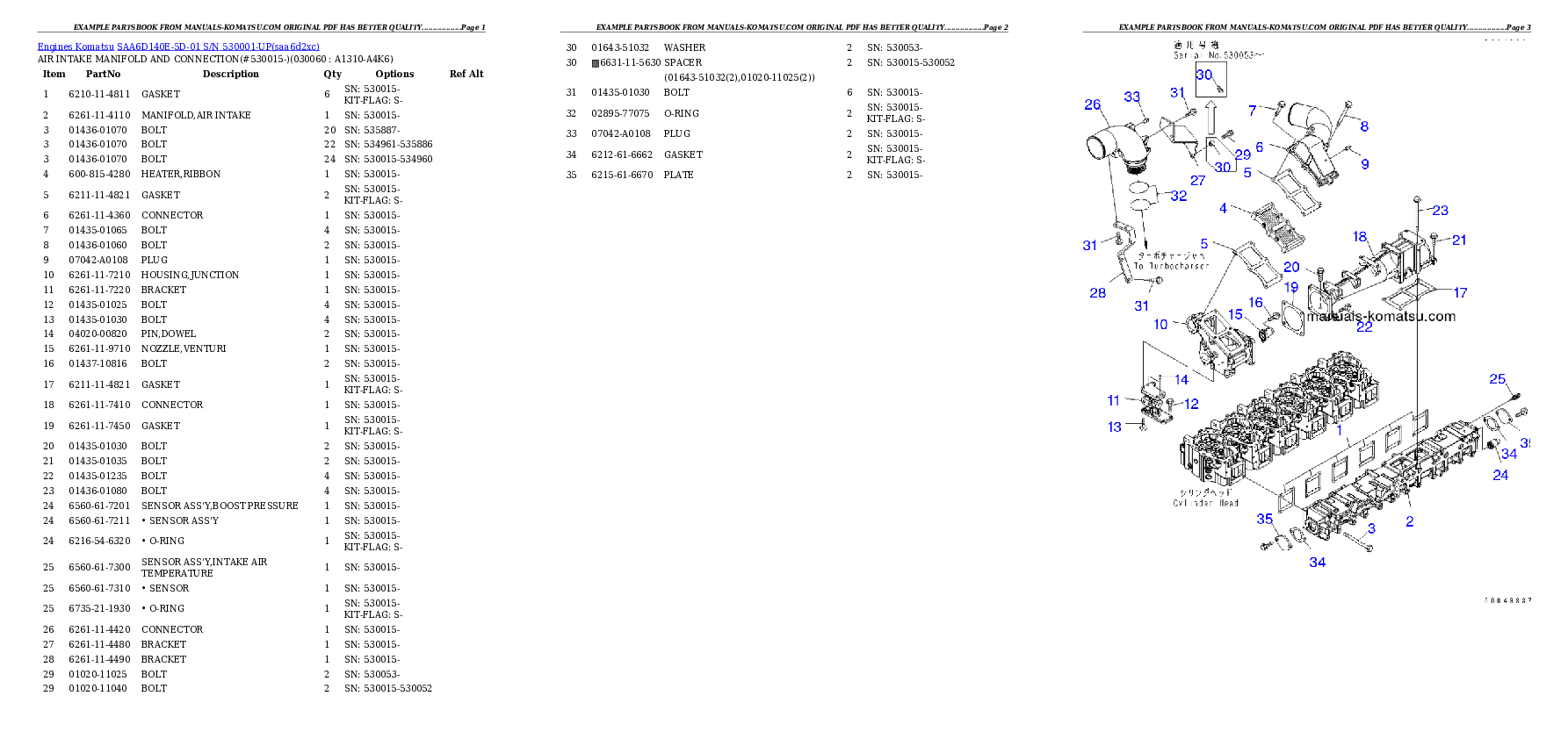 Protected: SAA6D140E-5D-01 S/N 530001-UP Partsbook
