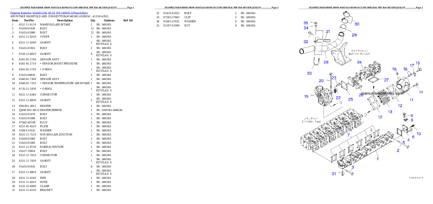 Protected: SAA6D125E-5E-01 S/N 560001-UP Partsbook