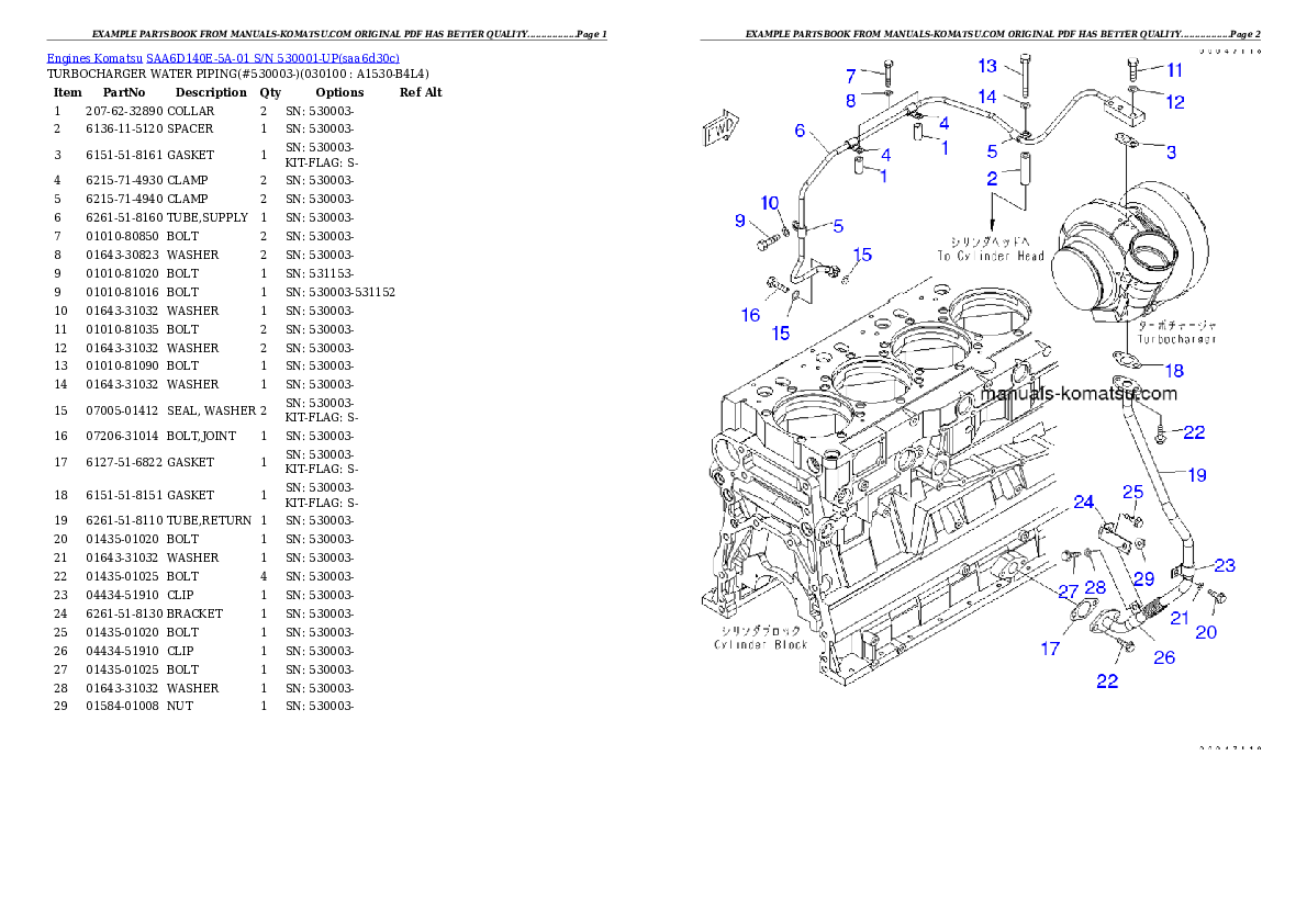 Protected: SAA6D140E-5A-01 S/N 530001-UP Partsbook