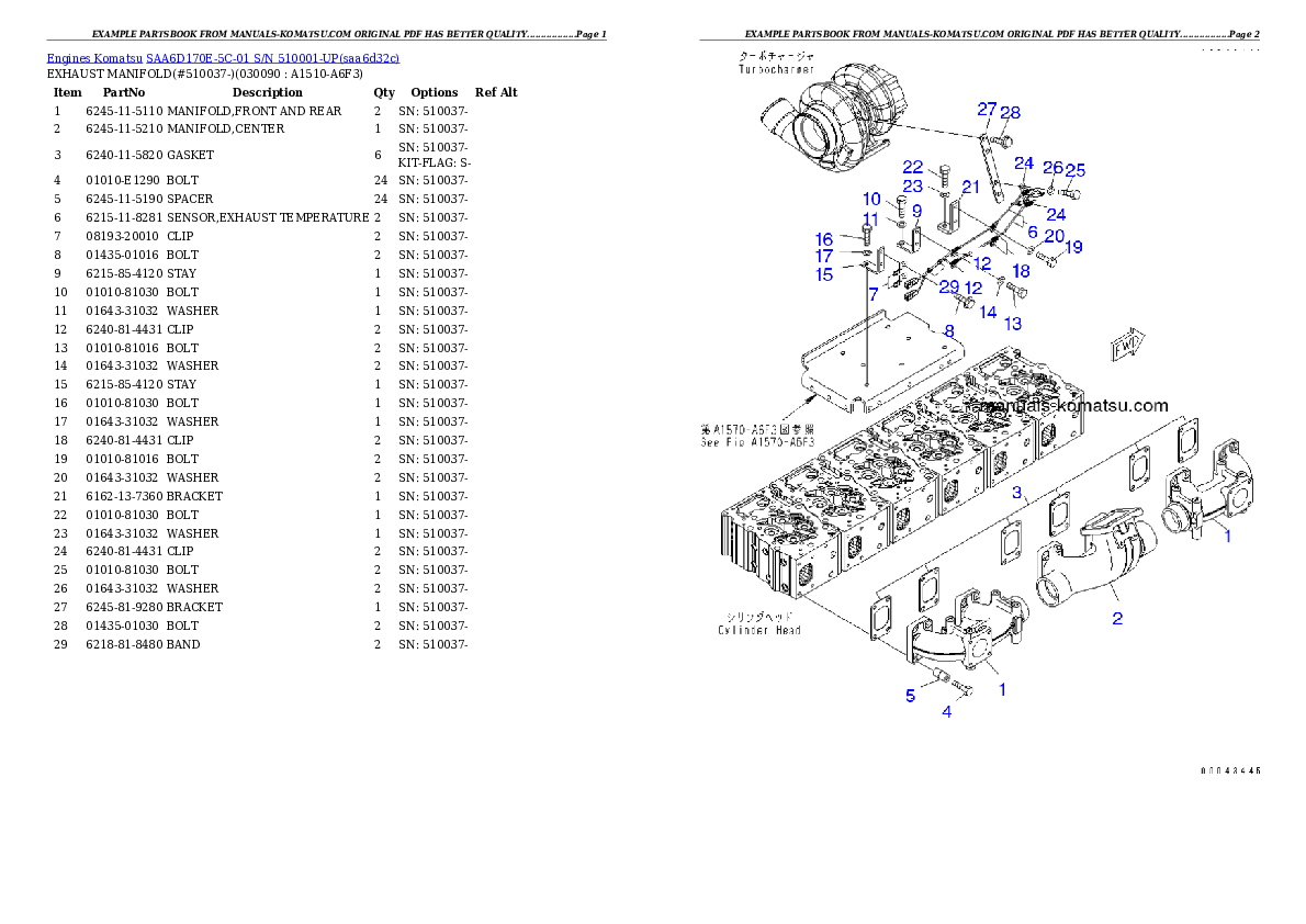 Protected: SAA6D170E-5C-01 S/N 510001-UP Partsbook
