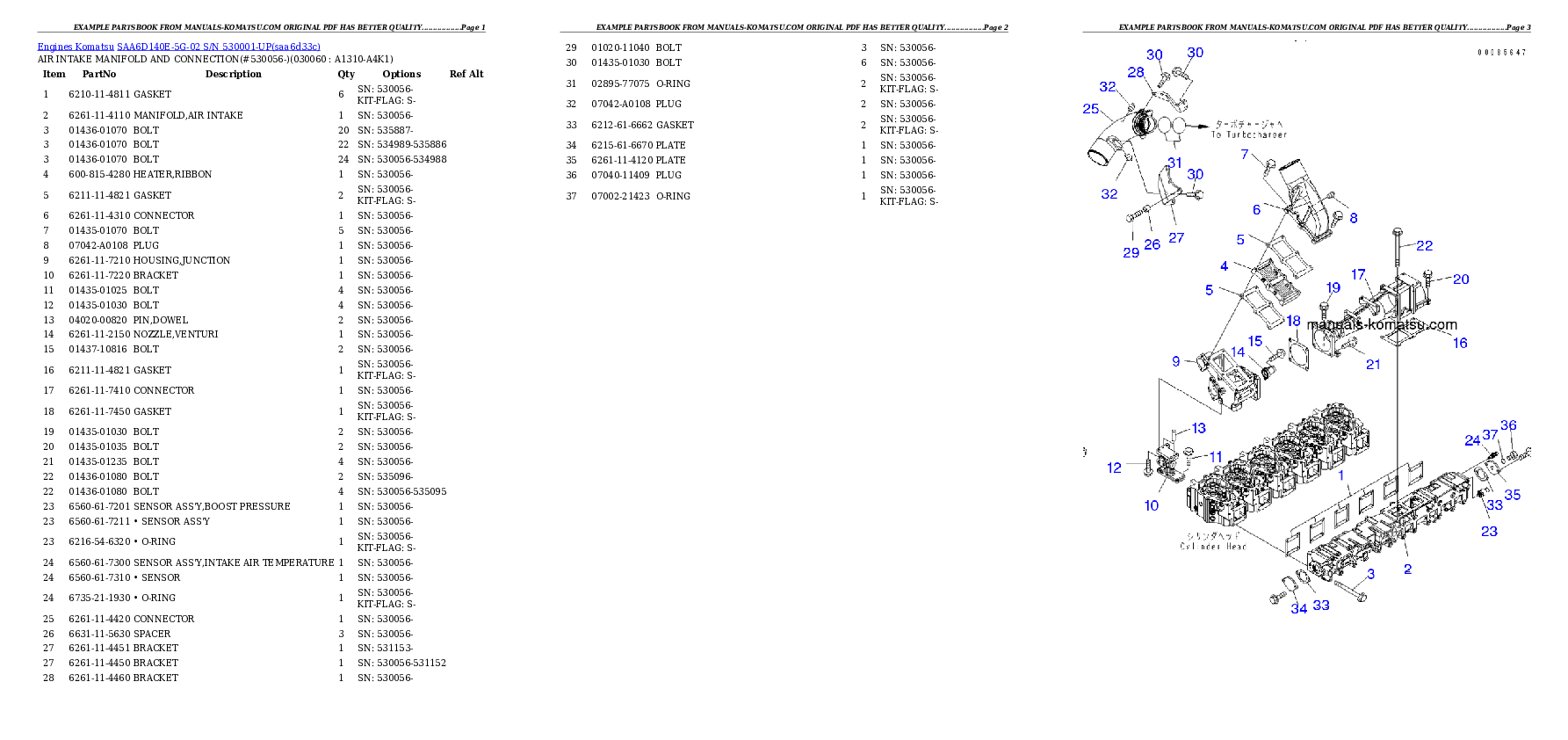 Protected: SAA6D140E-5G-02 S/N 530001-UP Partsbook