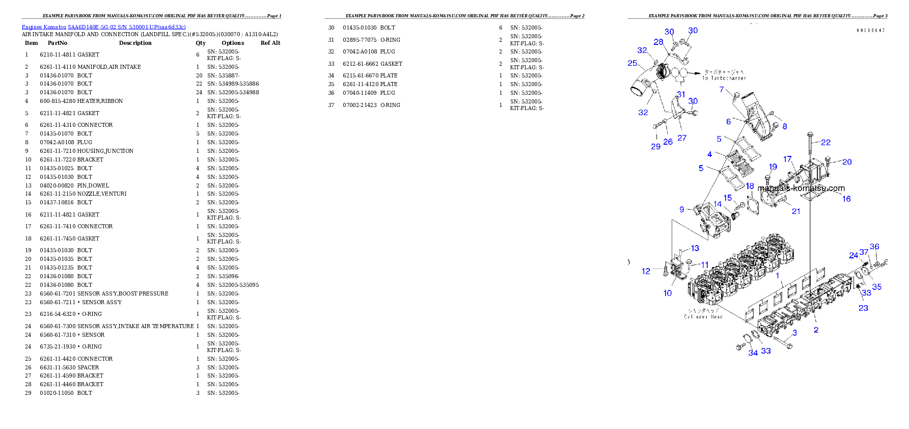 Protected: SAA6D140E-5G-02 S/N 530001-UP Partsbook