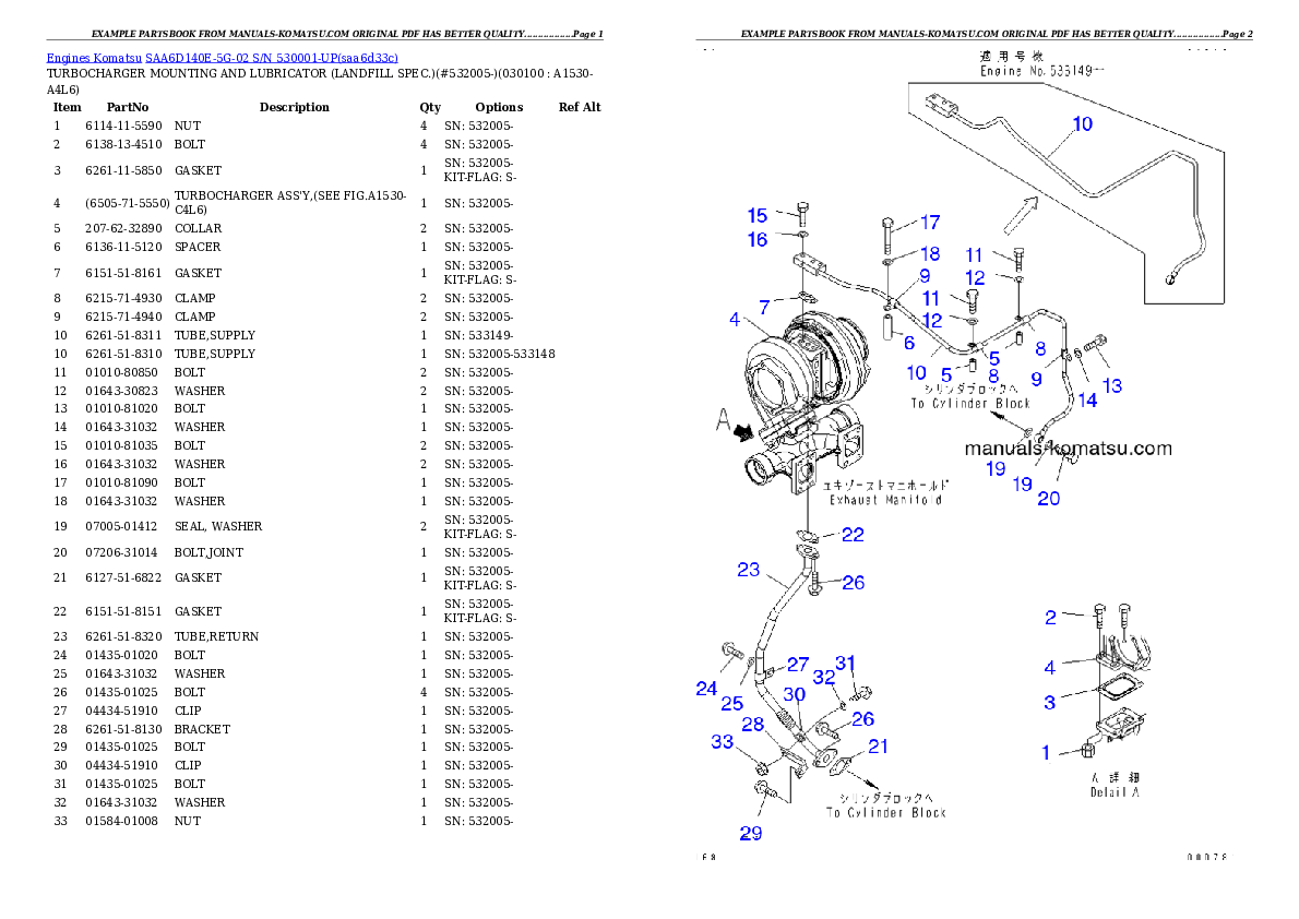 Protected: SAA6D140E-5G-02 S/N 530001-UP Partsbook