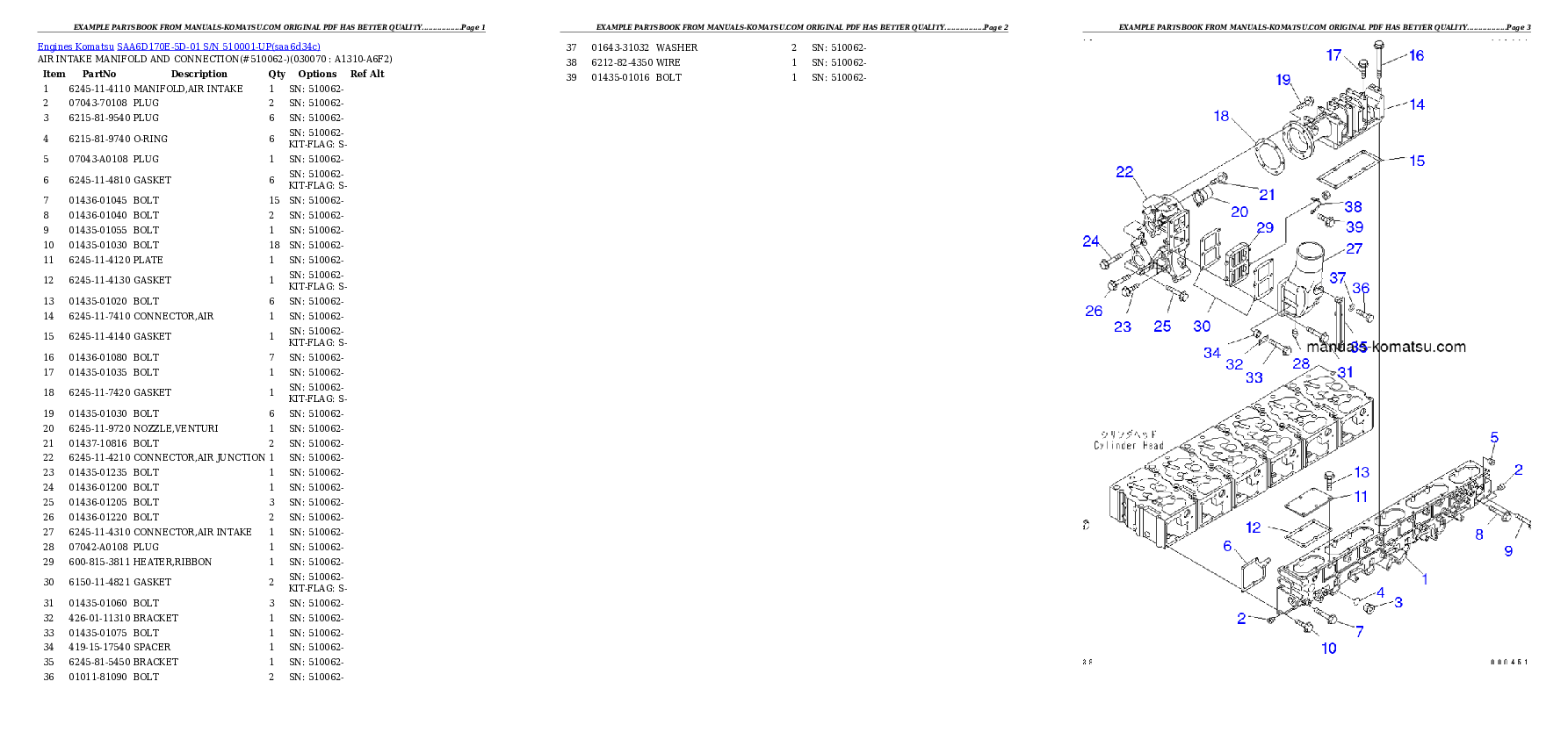 Protected: SAA6D170E-5D-01 S/N 510001-UP Partsbook