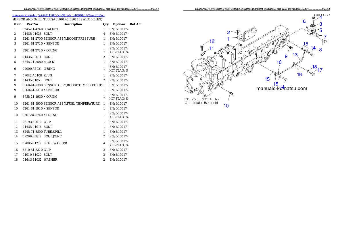 Protected: SAA6D170E-5B-02 S/N 510001-UP Partsbook