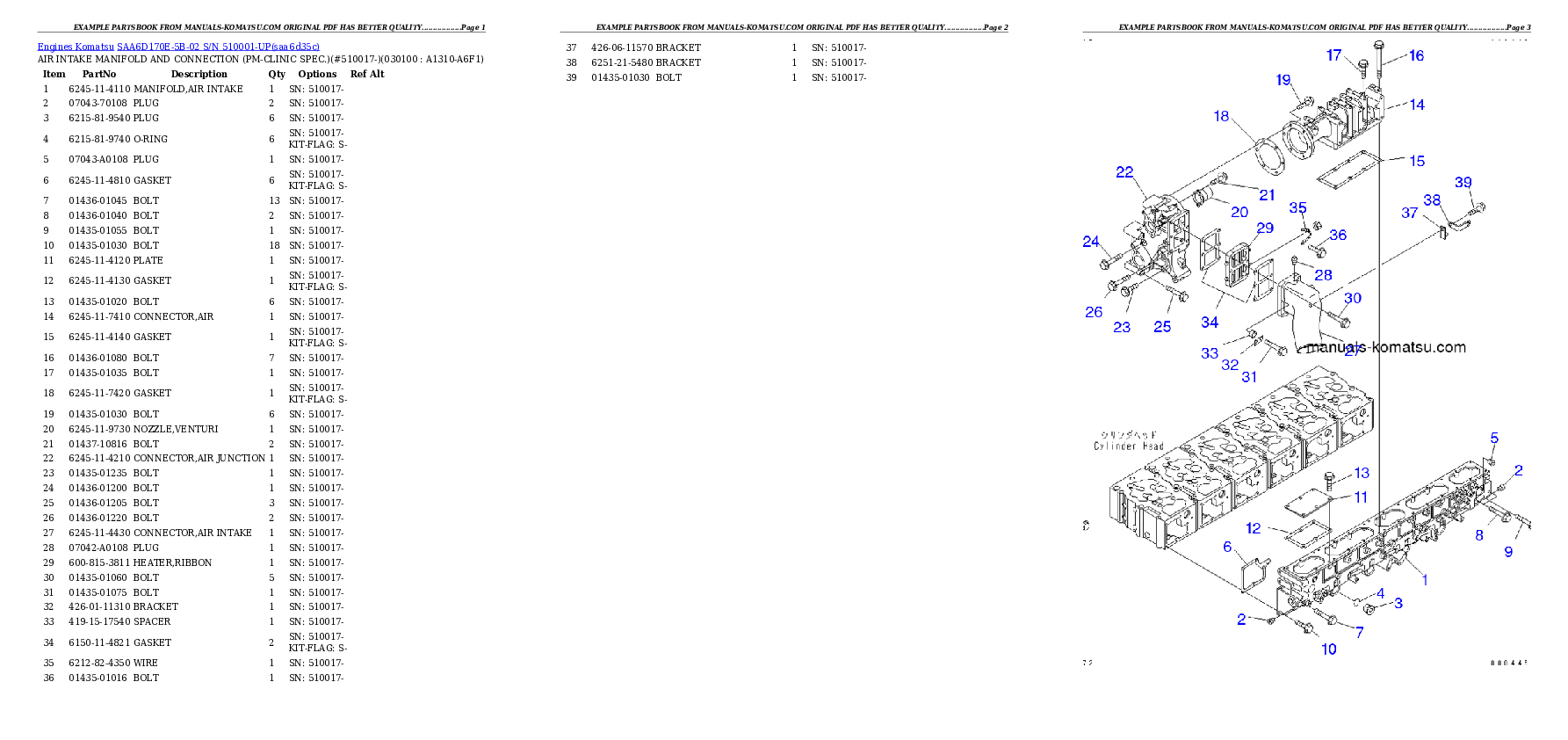 Protected: SAA6D170E-5B-02 S/N 510001-UP Partsbook