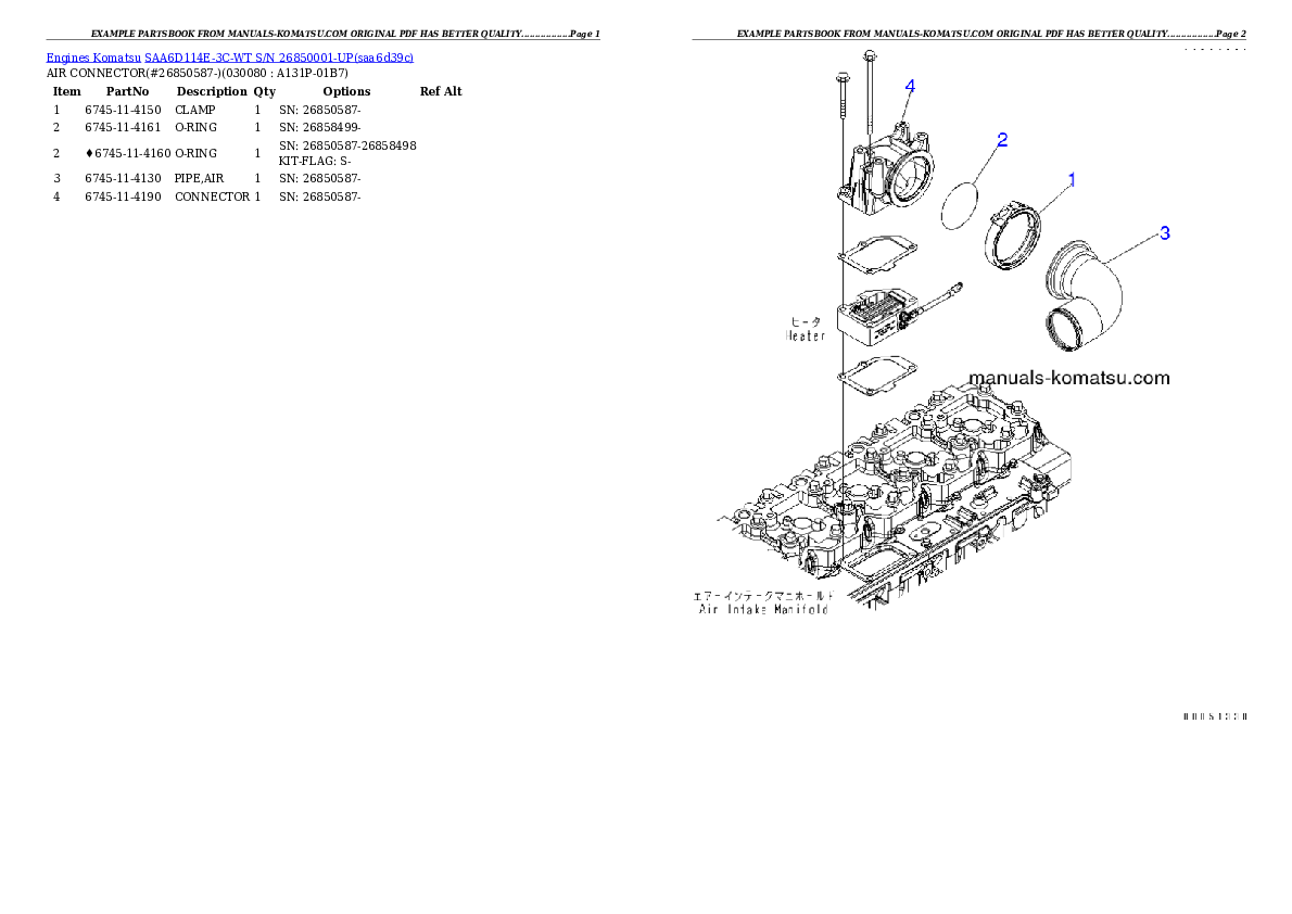 Protected: SAA6D114E-3C-WT S/N 26850001-UP Partsbook