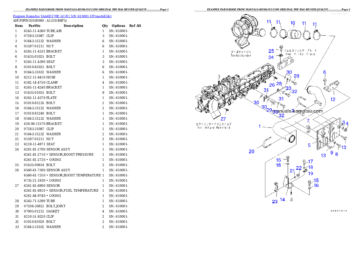 Protected: SAA6D170E-5C-R1 S/N 610001-UP Partsbook