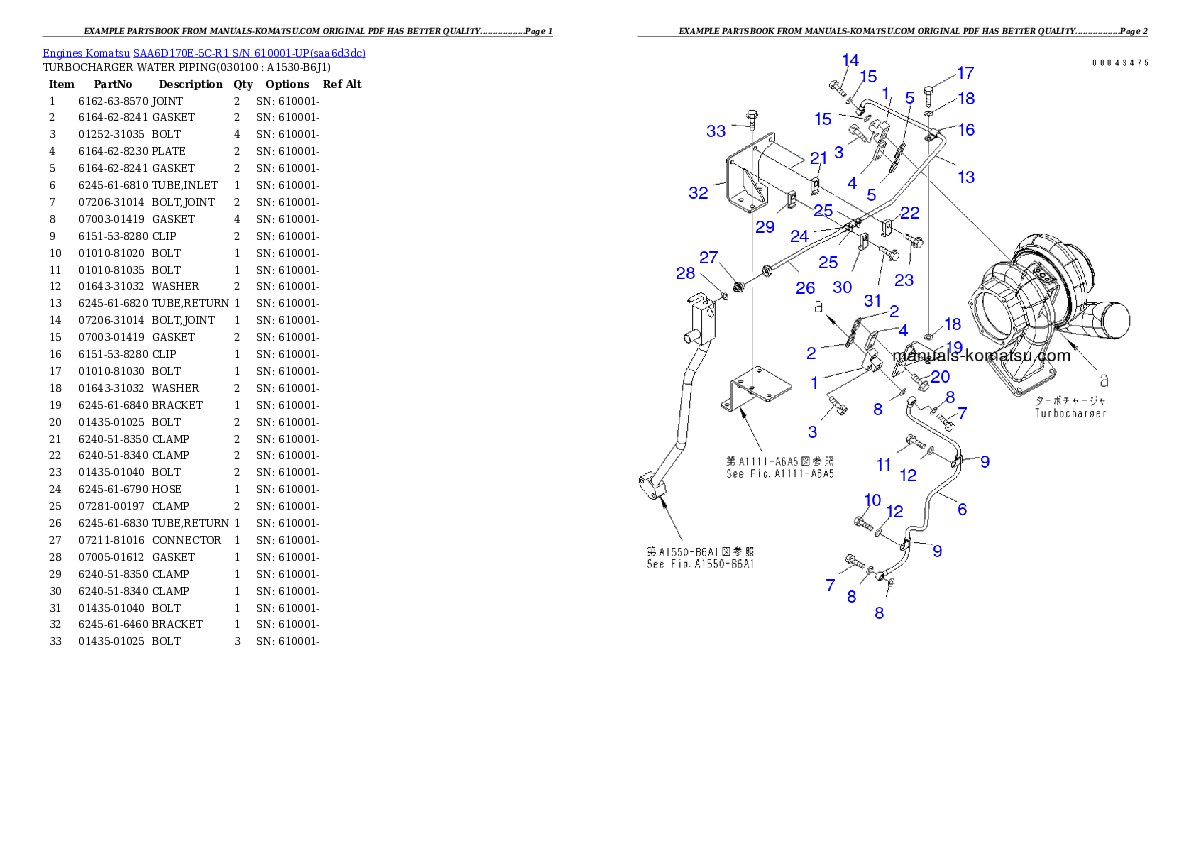 Protected: SAA6D170E-5C-R1 S/N 610001-UP Partsbook