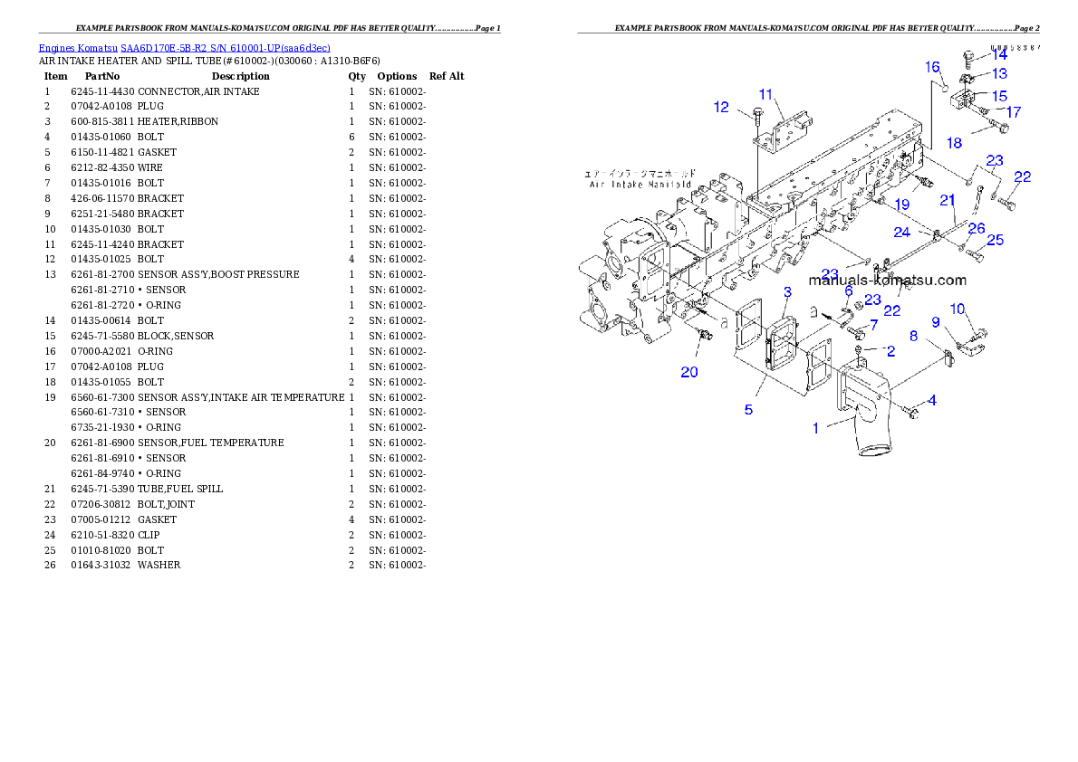 Protected: SAA6D170E-5B-R2 S/N 610001-UP Partsbook
