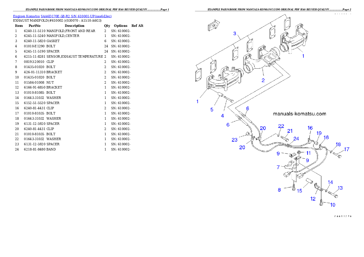 Protected: SAA6D170E-5B-R2 S/N 610001-UP Partsbook