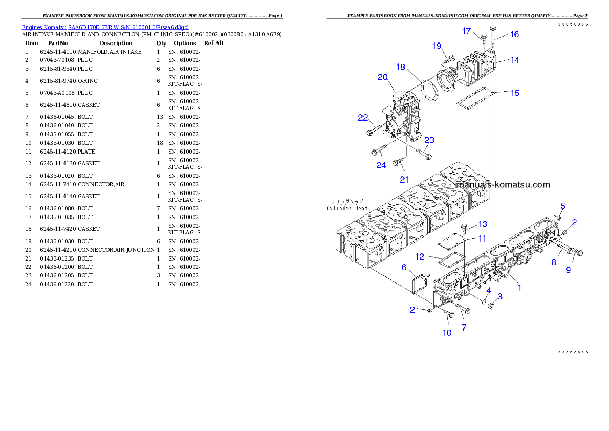 Protected: SAA6D170E-5BR-W S/N 610001-UP Partsbook