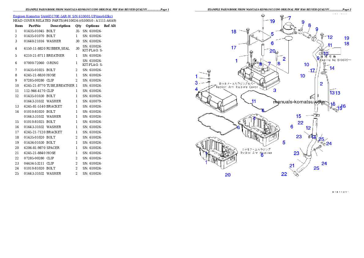 Protected: SAA6D170E-5AR-W S/N 610001-UP Partsbook