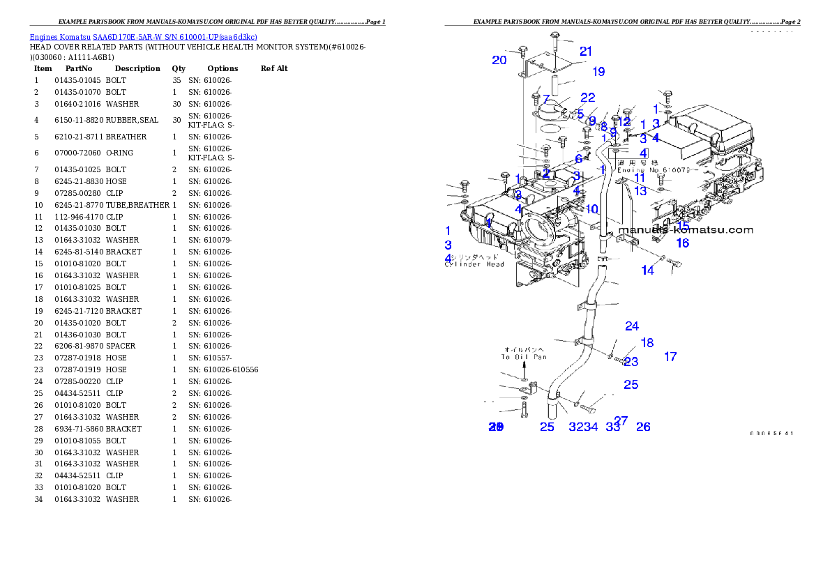 Protected: SAA6D170E-5AR-W S/N 610001-UP Partsbook