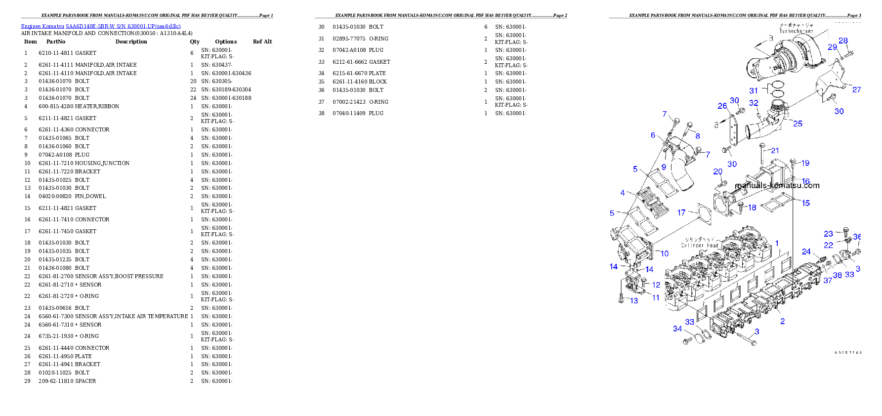 Protected: SAA6D140E-5BR-W S/N 630001-UP Partsbook