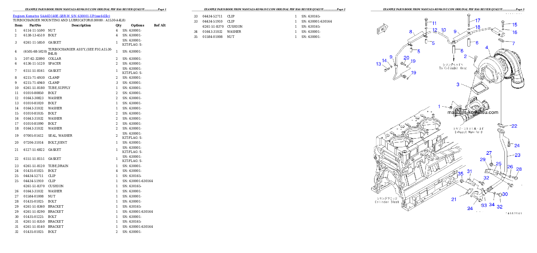 Protected: SAA6D140E-5BR-W S/N 630001-UP Partsbook