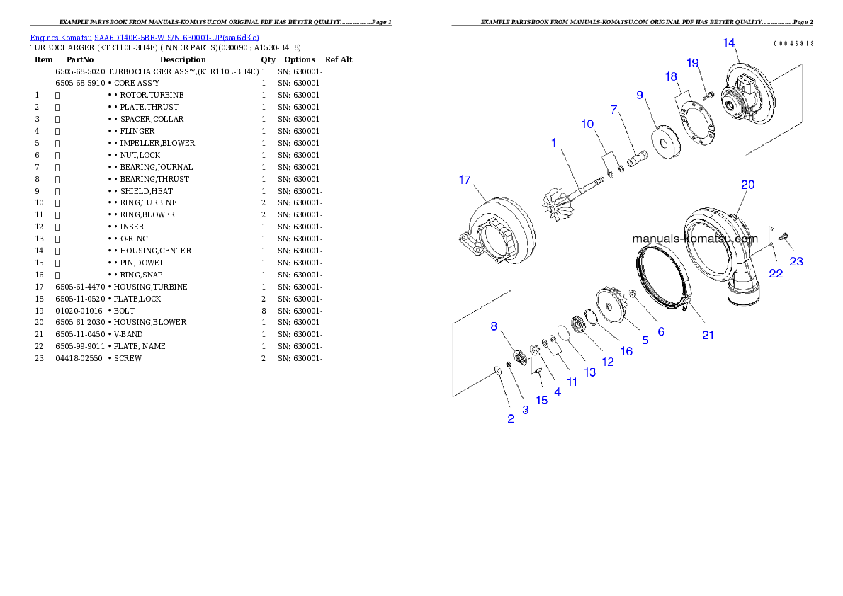 Protected: SAA6D140E-5BR-W S/N 630001-UP Partsbook