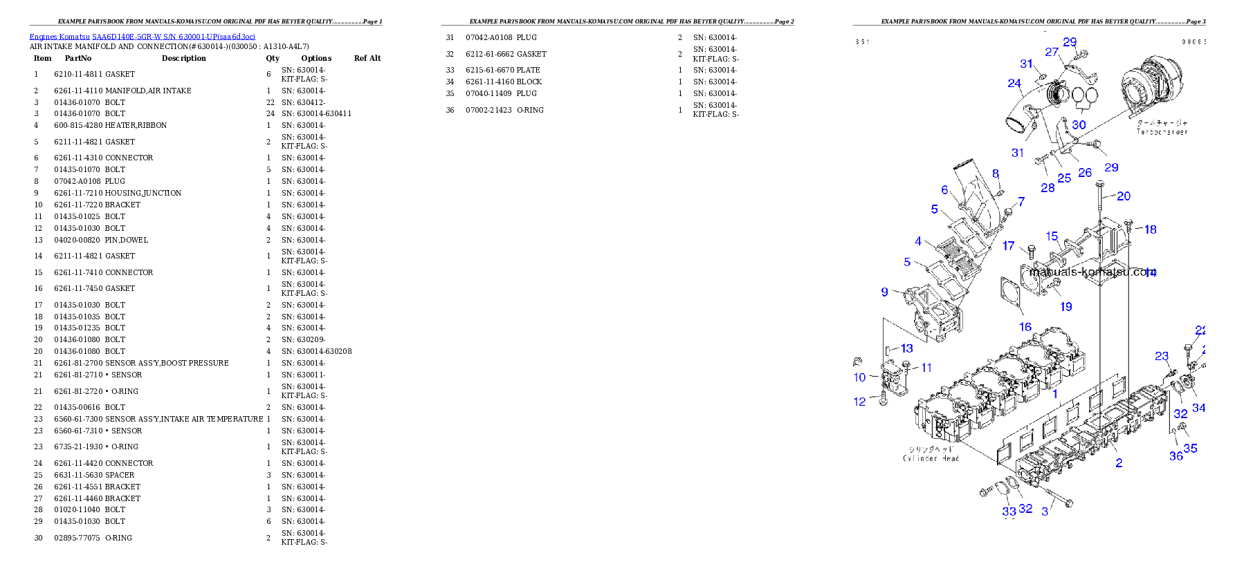 Protected: SAA6D140E-5GR-W S/N 630001-UP Partsbook