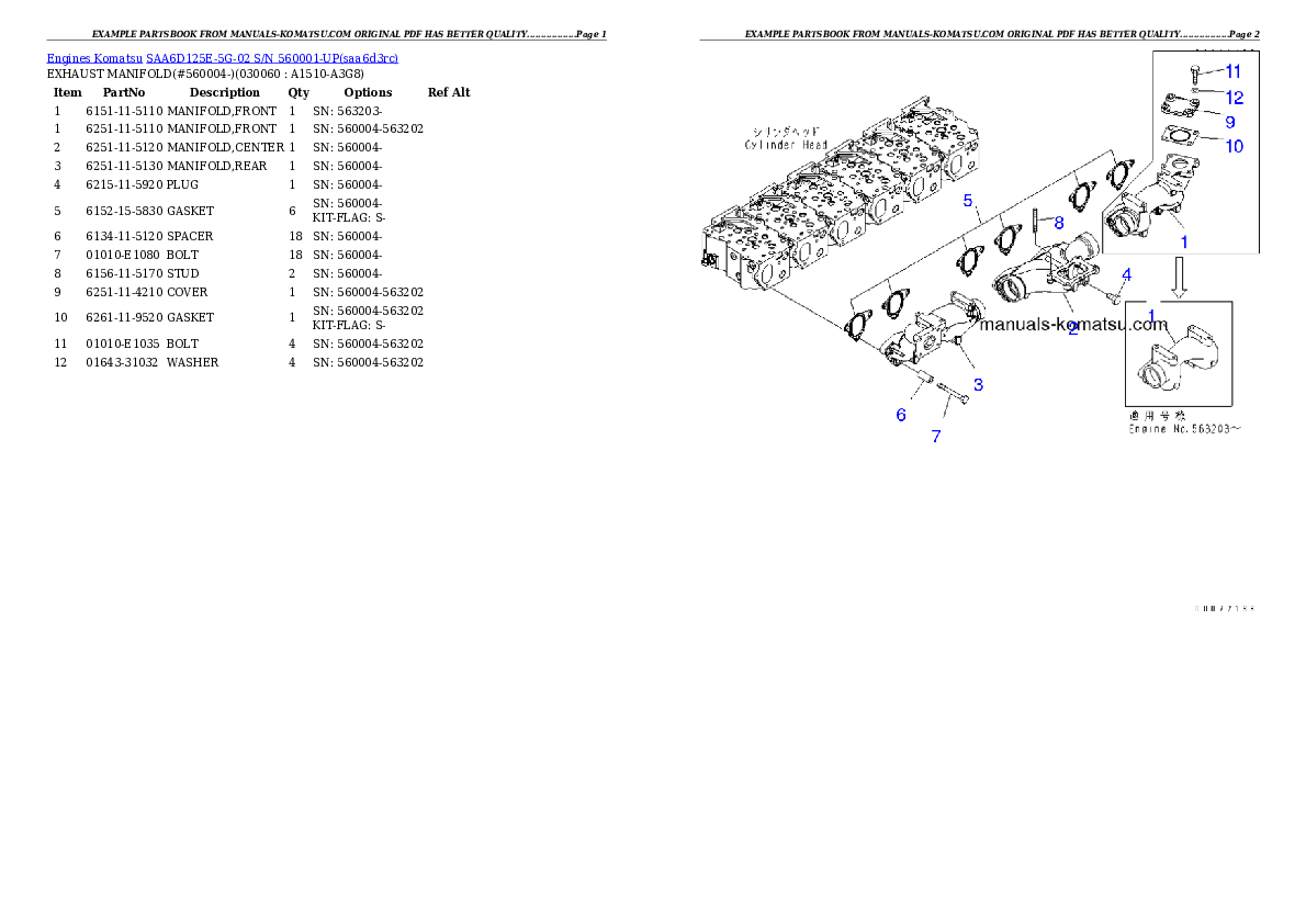 Protected: SAA6D125E-5G-02 S/N 560001-UP Partsbook