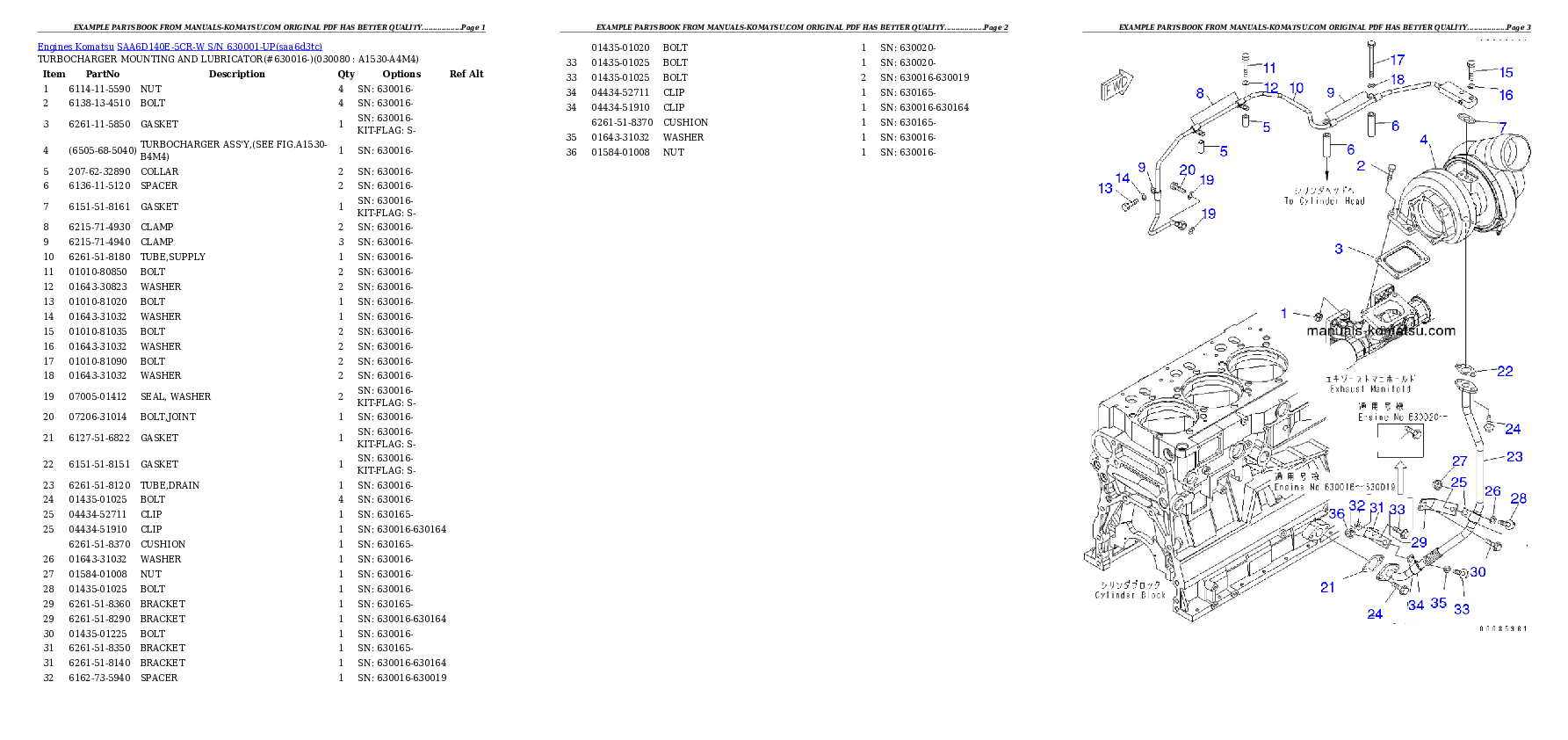 Protected: SAA6D140E-5CR-W S/N 630001-UP Partsbook