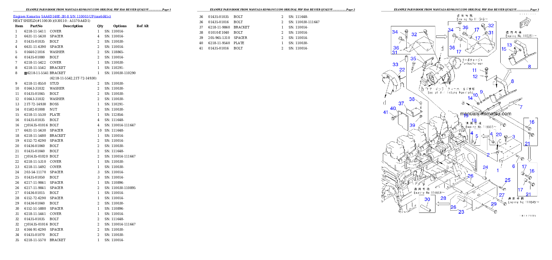 Protected: SAA6D140E-3H-8 S/N 110003-UP Partsbook