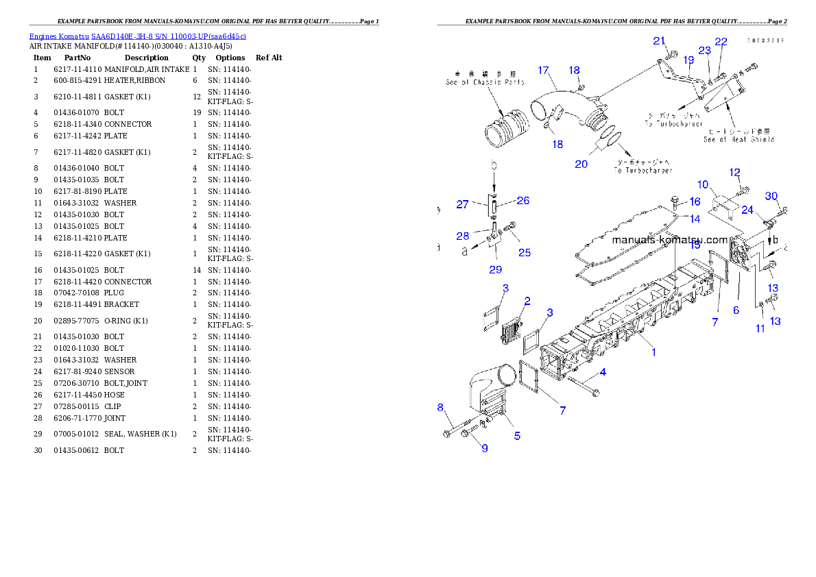 Protected: SAA6D140E-3H-8 S/N 110003-UP Partsbook