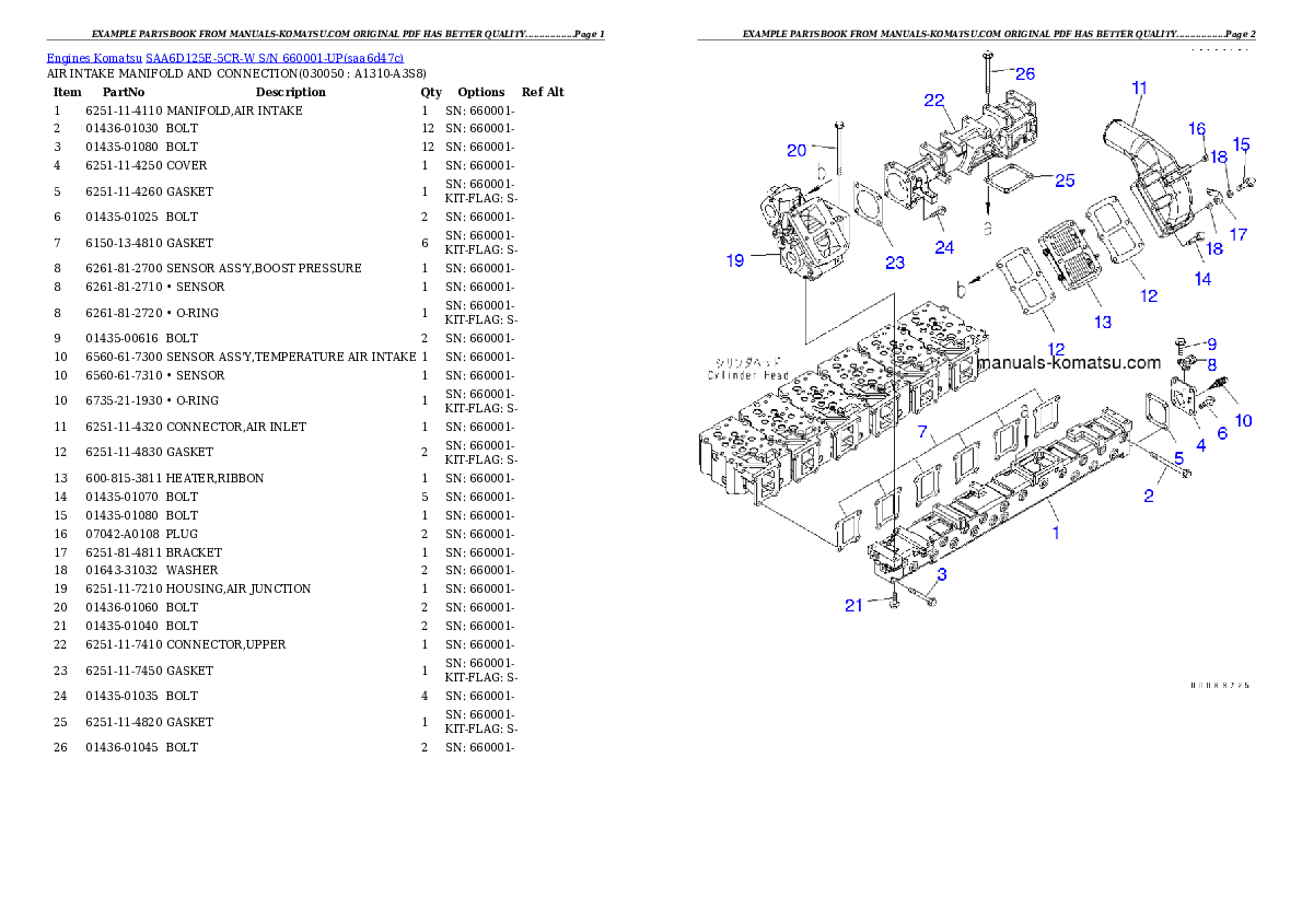 Protected: SAA6D125E-5CR-W S/N 660001-UP Partsbook