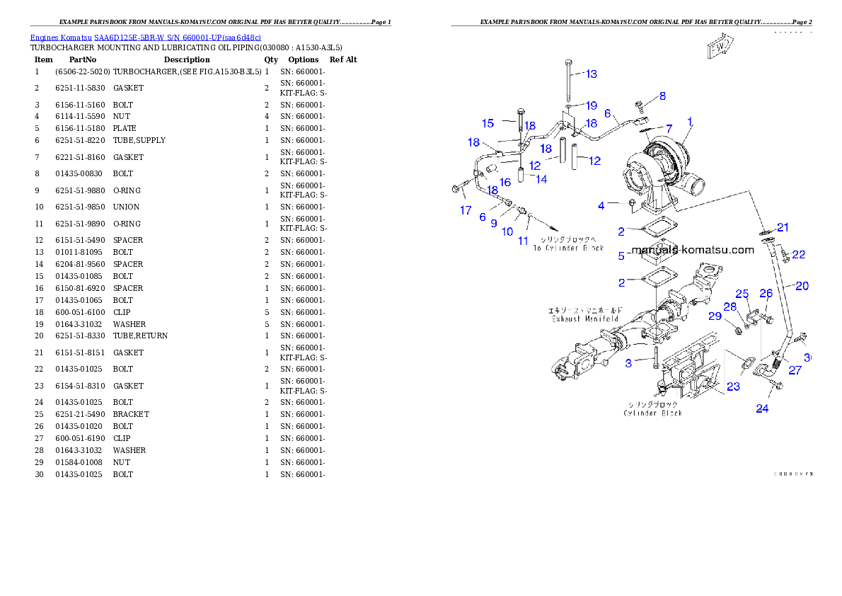 Protected: SAA6D125E-5BR-W S/N 660001-UP Partsbook