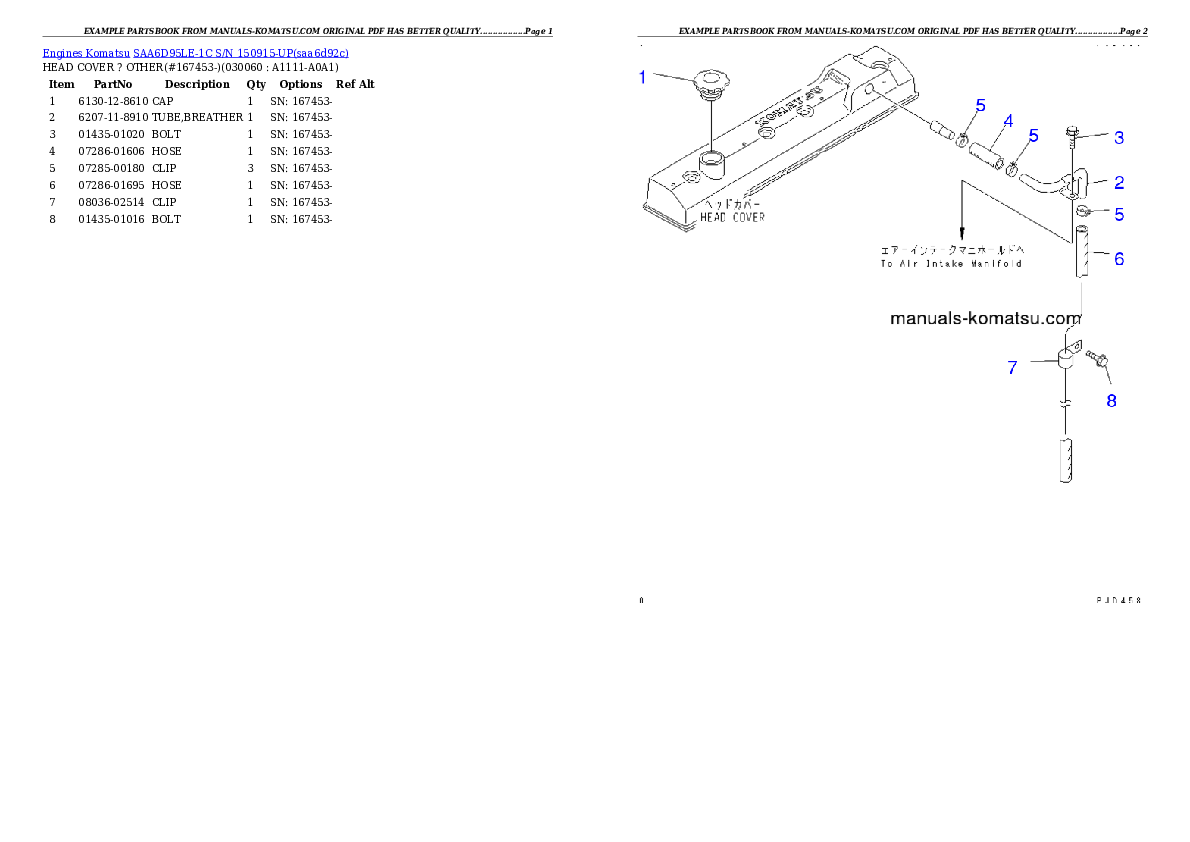 Protected: SAA6D95LE-1C S/N 150915-UP Partsbook