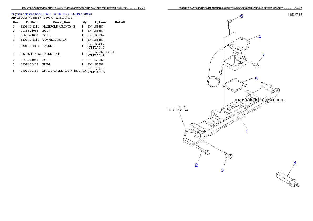 Protected: SAA6D95LE-1C S/N 150915-UP Partsbook
