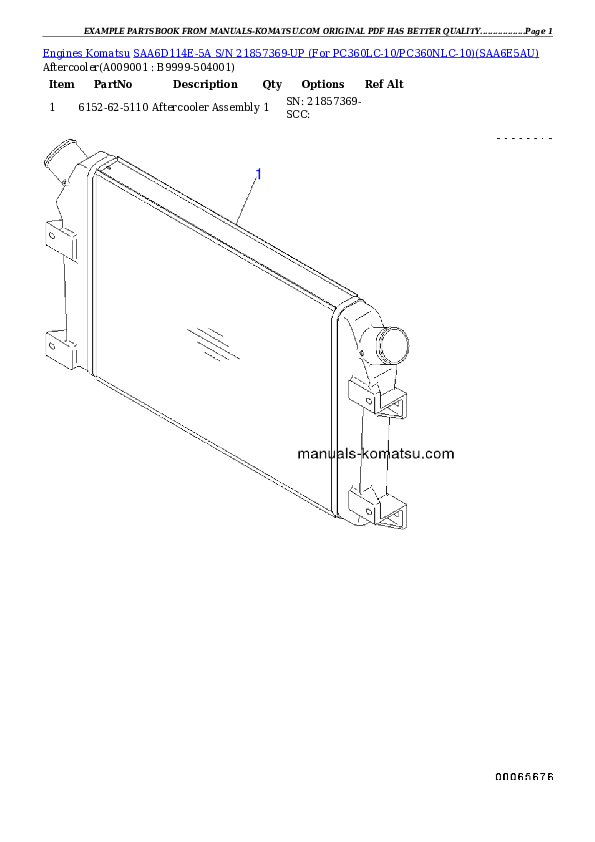 Protected: SAA6D114E-5A S/N 21857369-UP (For PC360LC-10/PC360NLC-10) Partsbook