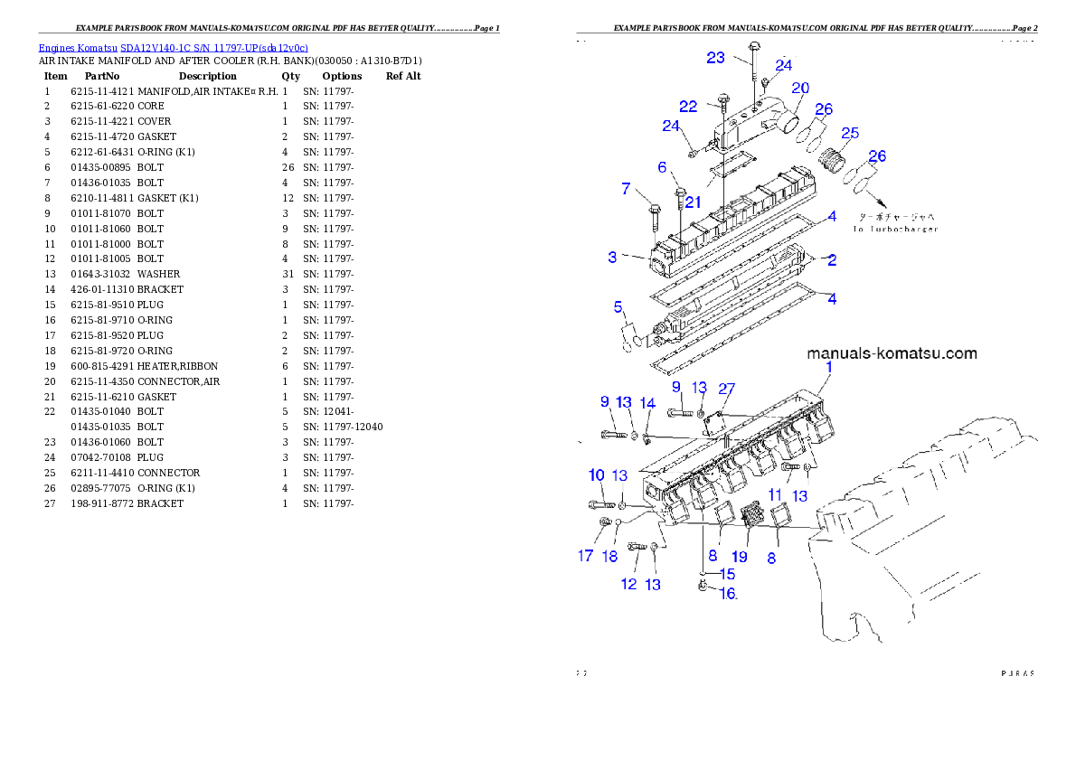 Protected: SDA12V140-1C S/N 11797-UP Partsbook