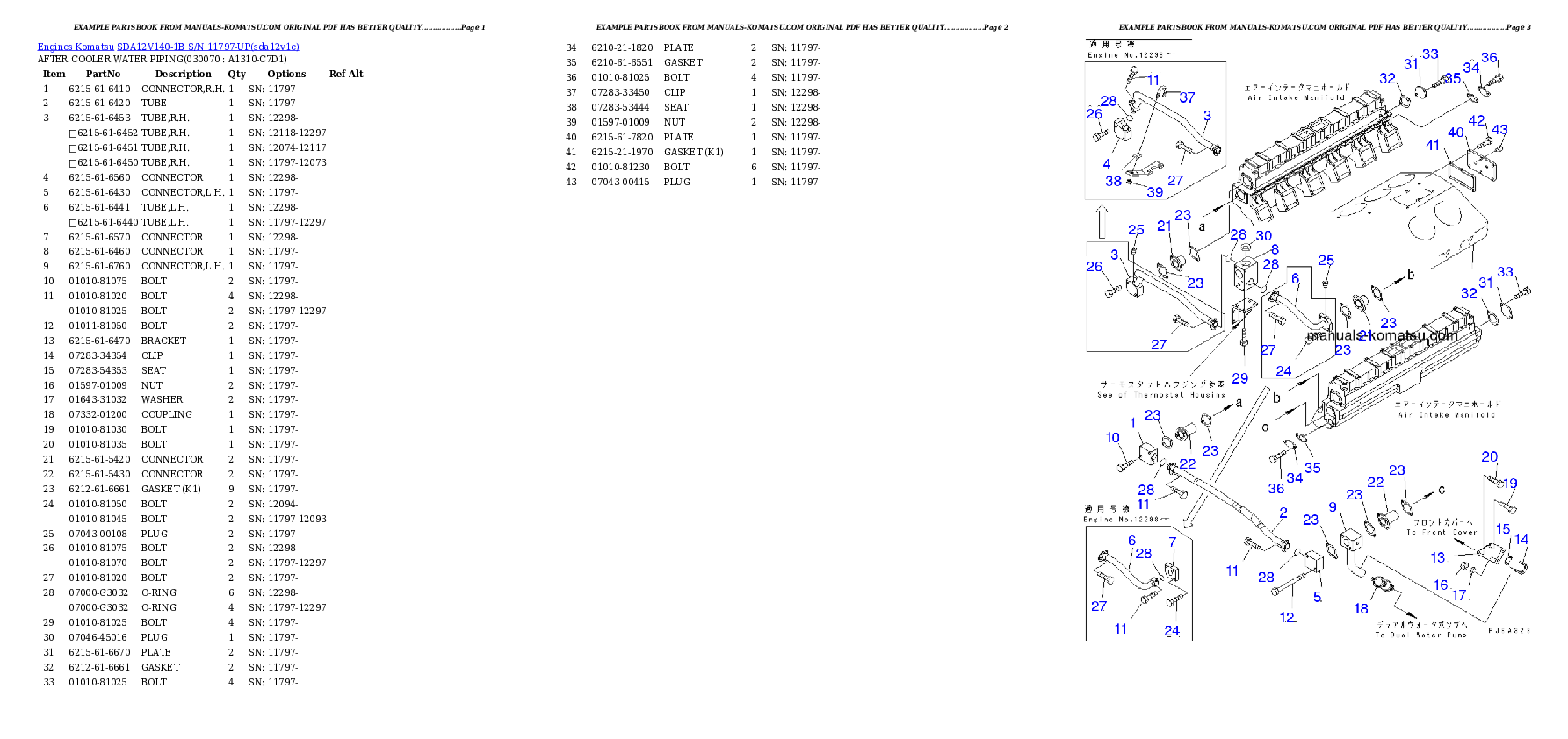 Protected: SDA12V140-1B S/N 11797-UP Partsbook