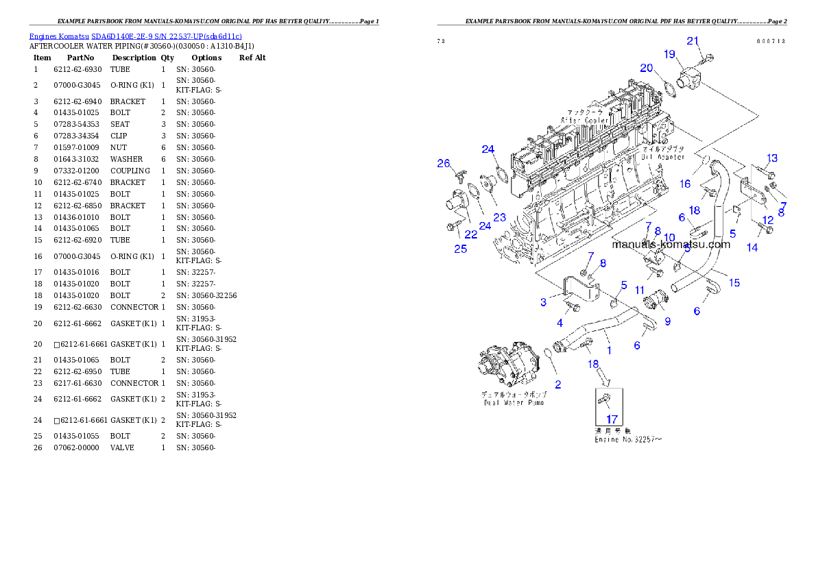 Protected: SDA6D140E-2E-9 S/N 22537-UP Partsbook