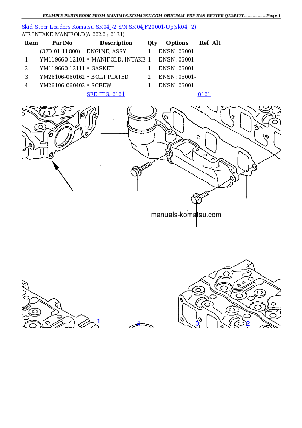 SK04J-2 S/N SK04JF20001-Up Partsbook