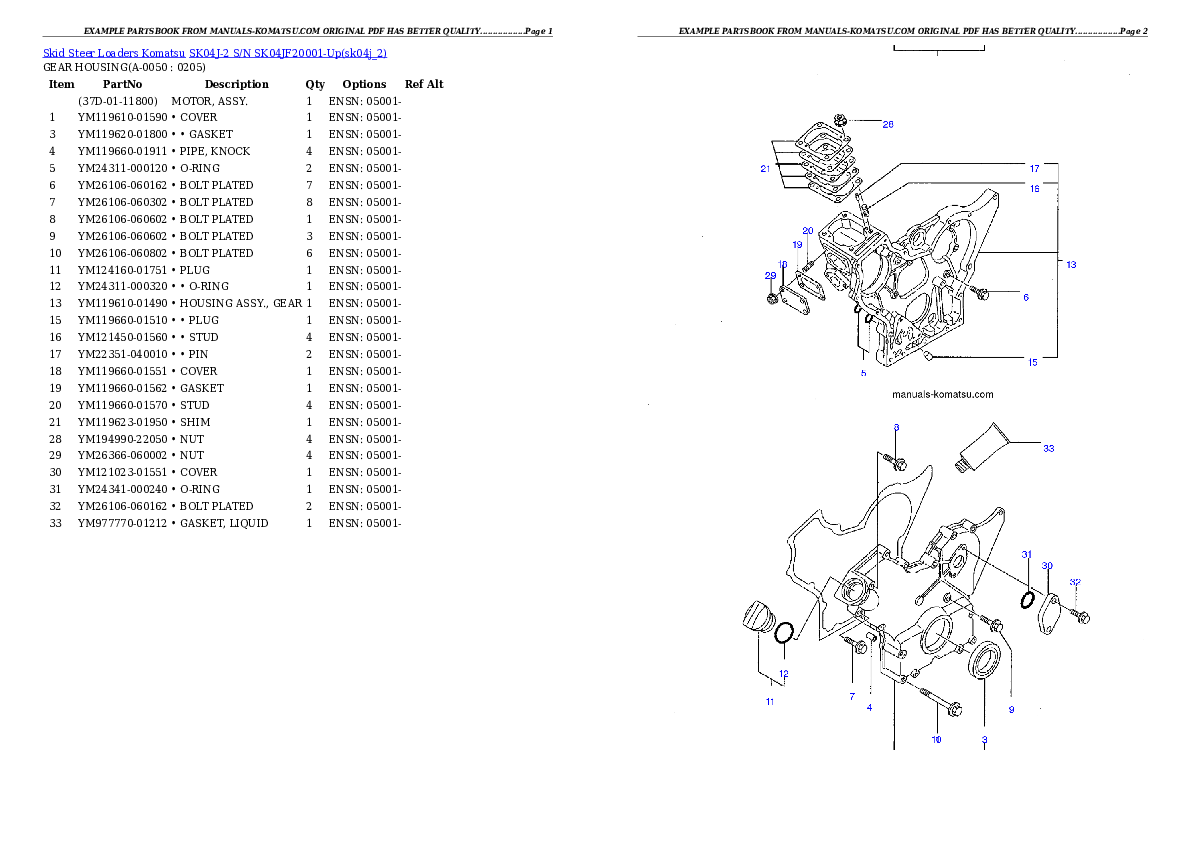 Protected: SK04J-2 S/N SK04JF20001-Up Partsbook