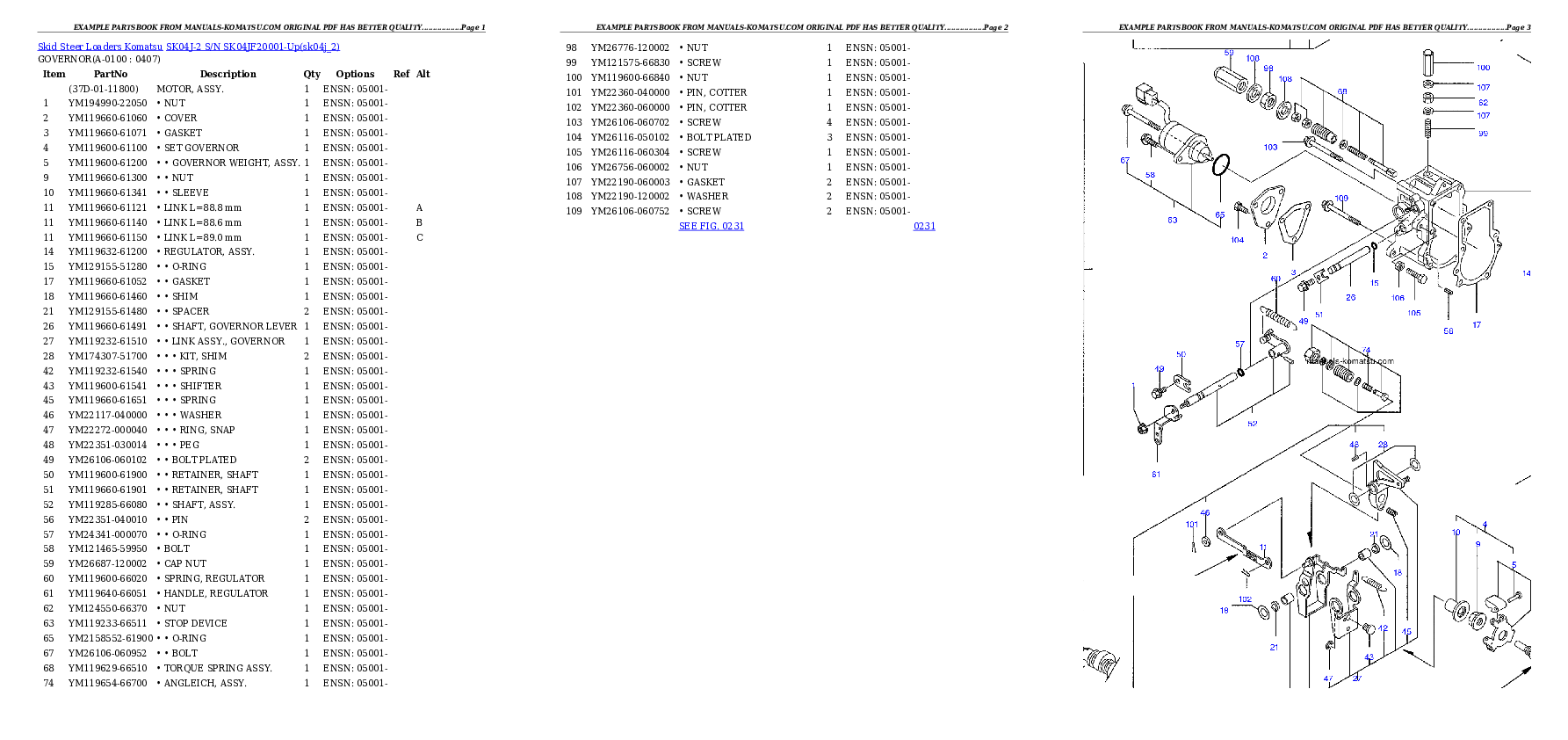Protected: SK04J-2 S/N SK04JF20001-Up Partsbook