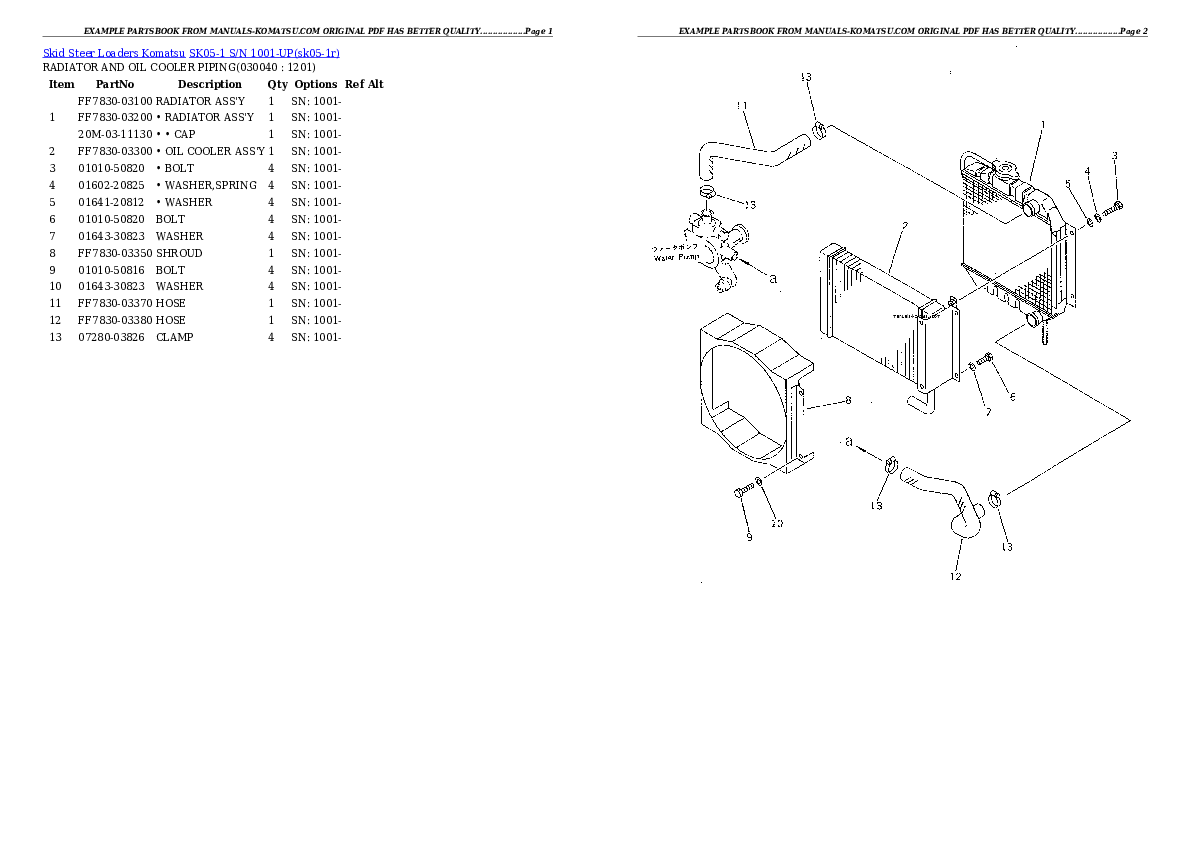 Protected: SK05-1 S/N 1001-UP Partsbook