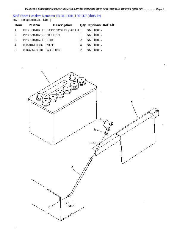 Protected: SK05-1 S/N 1001-UP Partsbook